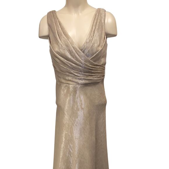 Roland Nivelais Bergdorf Goodman Gold Long Dress high couture Maxi - Picture 3 of 16